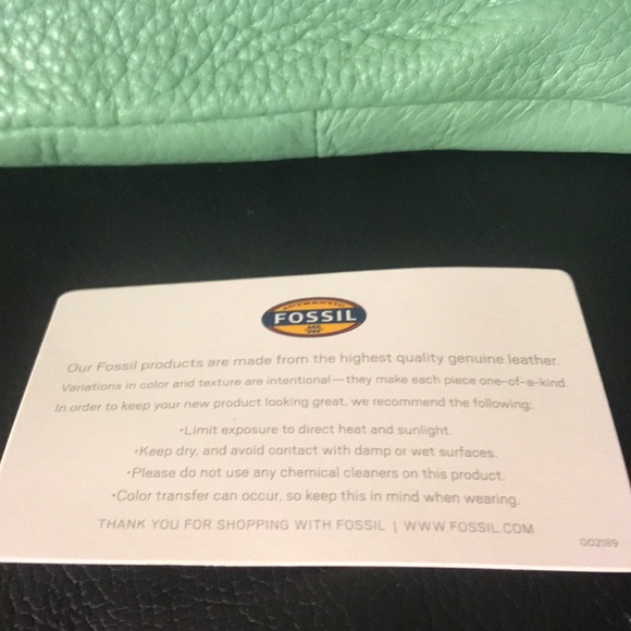 Mint Green Fossil Crossbody Purse - Picture 6 of 8